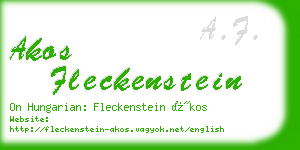 akos fleckenstein business card